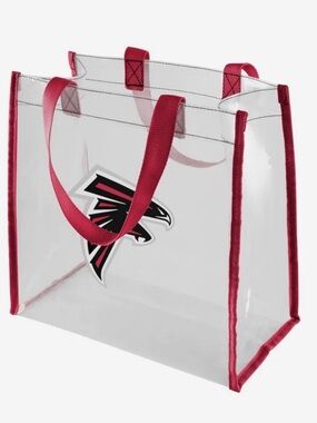 NWT FOCO Licensed Atlanta Falcons Clear Reusable Tot Bag Stadium Purse